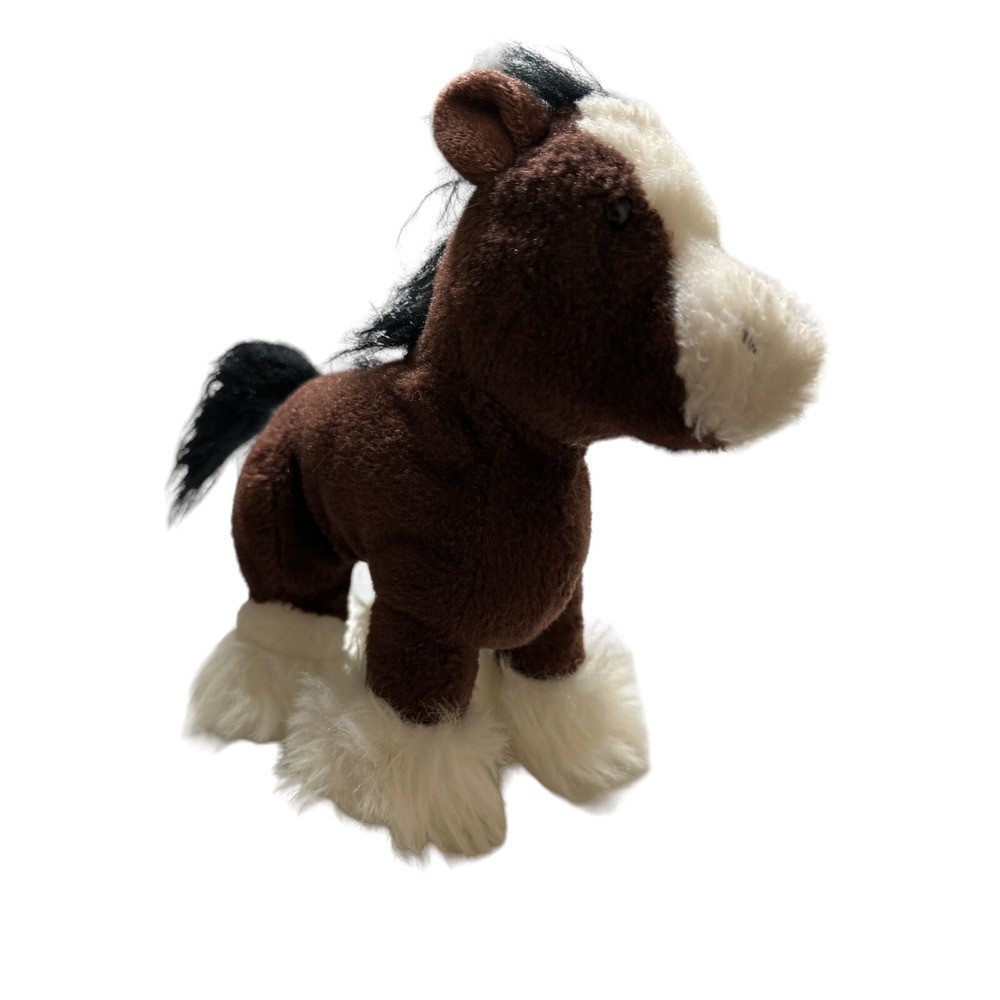 Ganz Webkinz Clydesdale Horse HM139  9" Plush Reg. # PA-9459(HK)‎